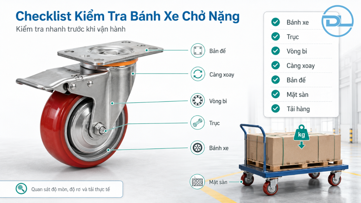 Gọi VINADALI để tư vấn thay bánh xe tải nặng