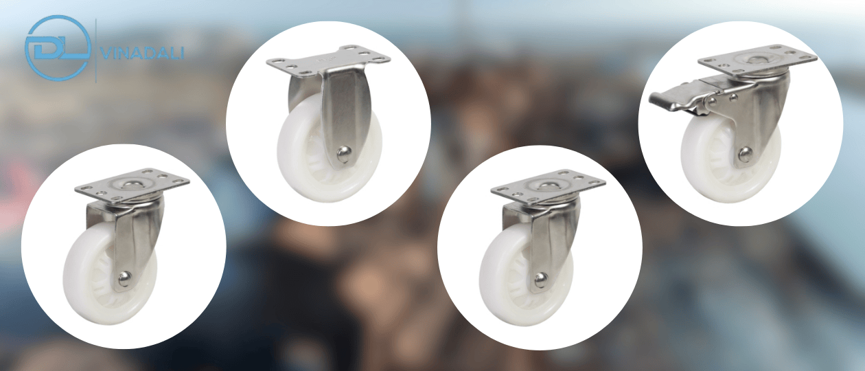 Bánh Xe Đẩy Inox Tải Trung