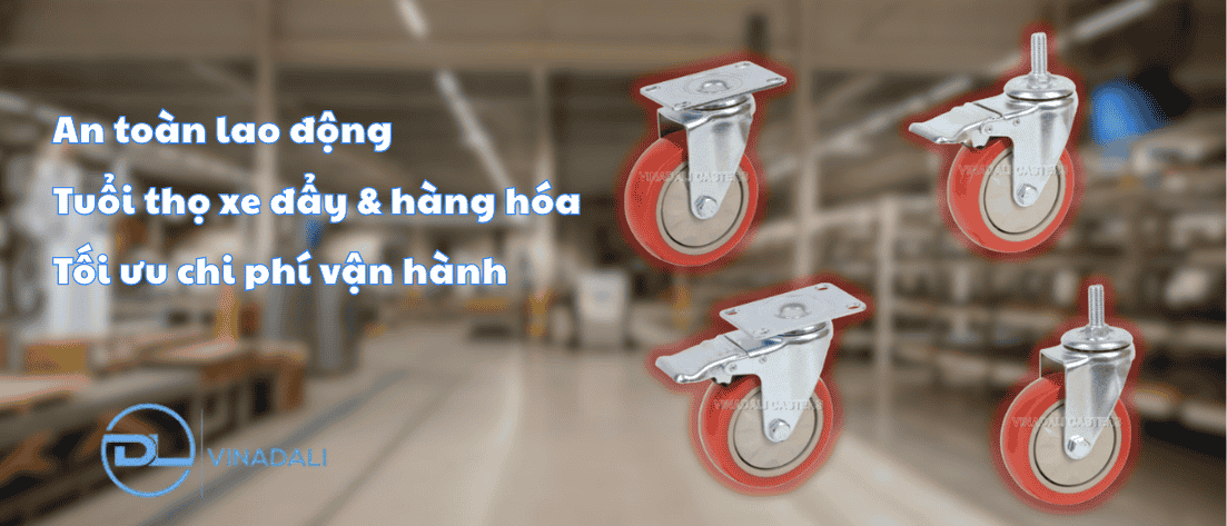 bánh xe đẩy tải trung 